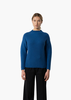 MERINO Rib Sweater - Ocean Blue